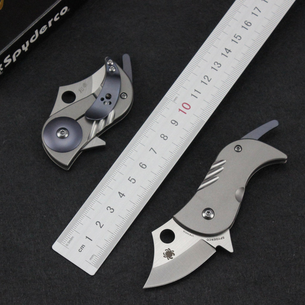 Bitelock Mini EDC Folding Knife - 9Cr18MoV Steel & TC4 Titanium