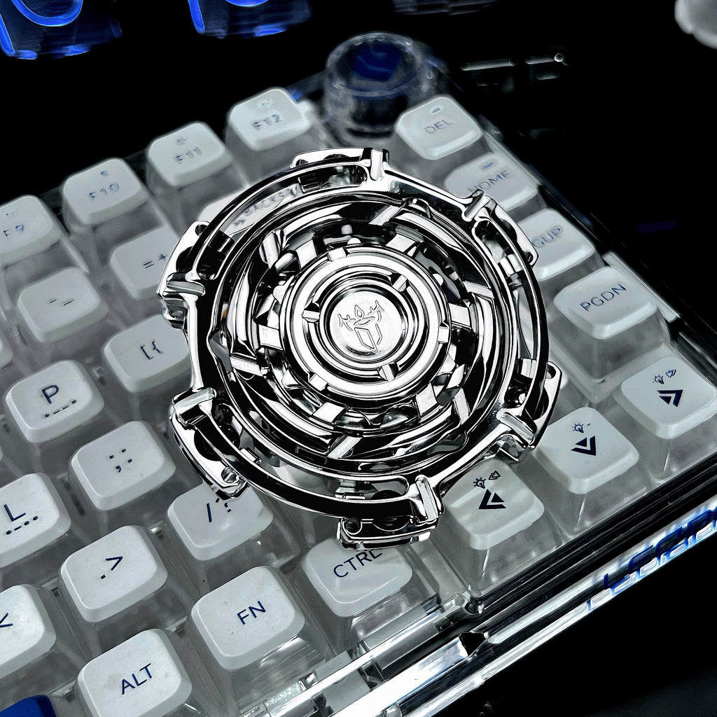 Fidget Spinner Metal Triple-Ring Linked 195g - Helixforge Stainless Steel Ultra-Smooth Bearings EDC