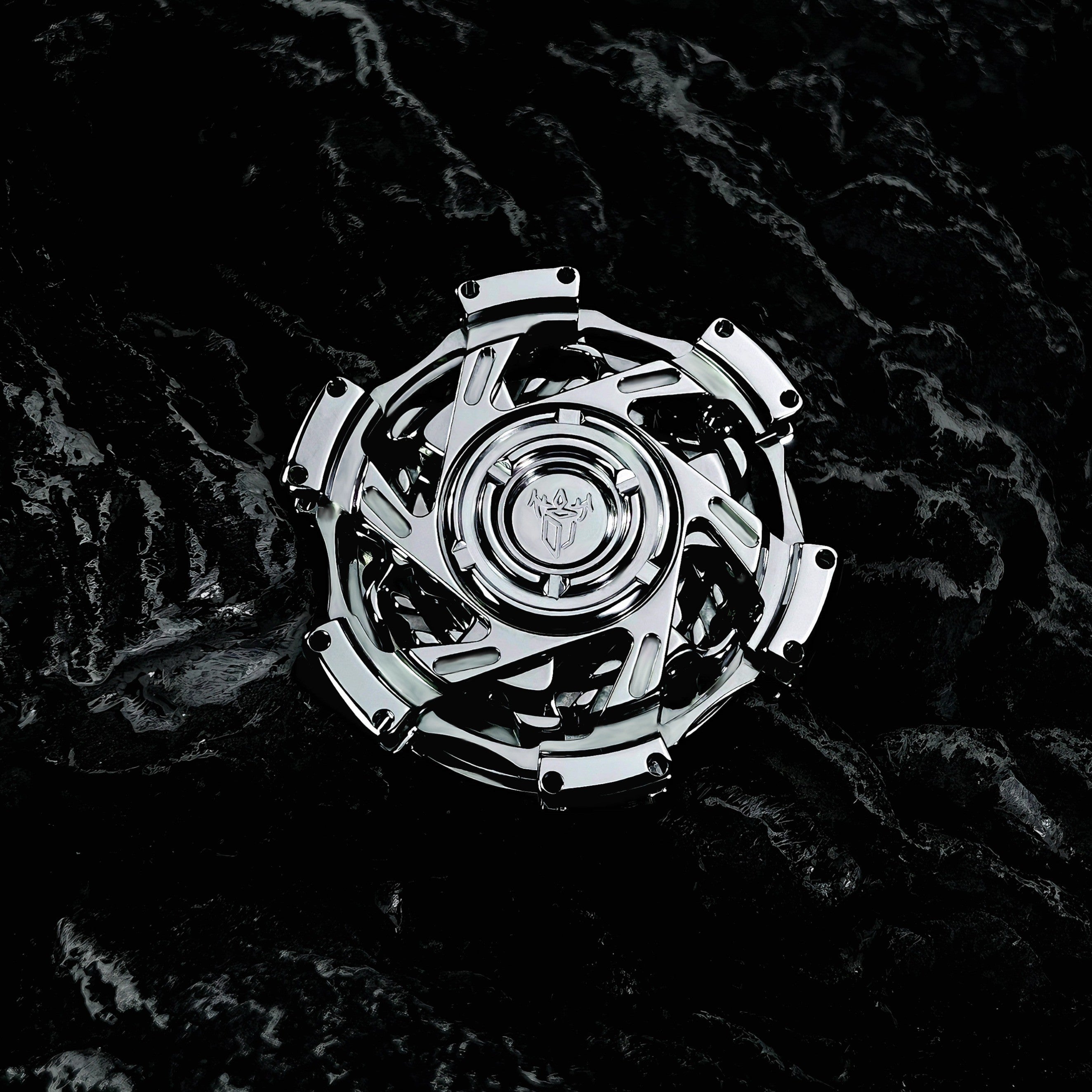 Helixforge Stainless Steel EDC Fidget Spinner - Triple-Ring Linked Design with Ultra-Smooth Bearings