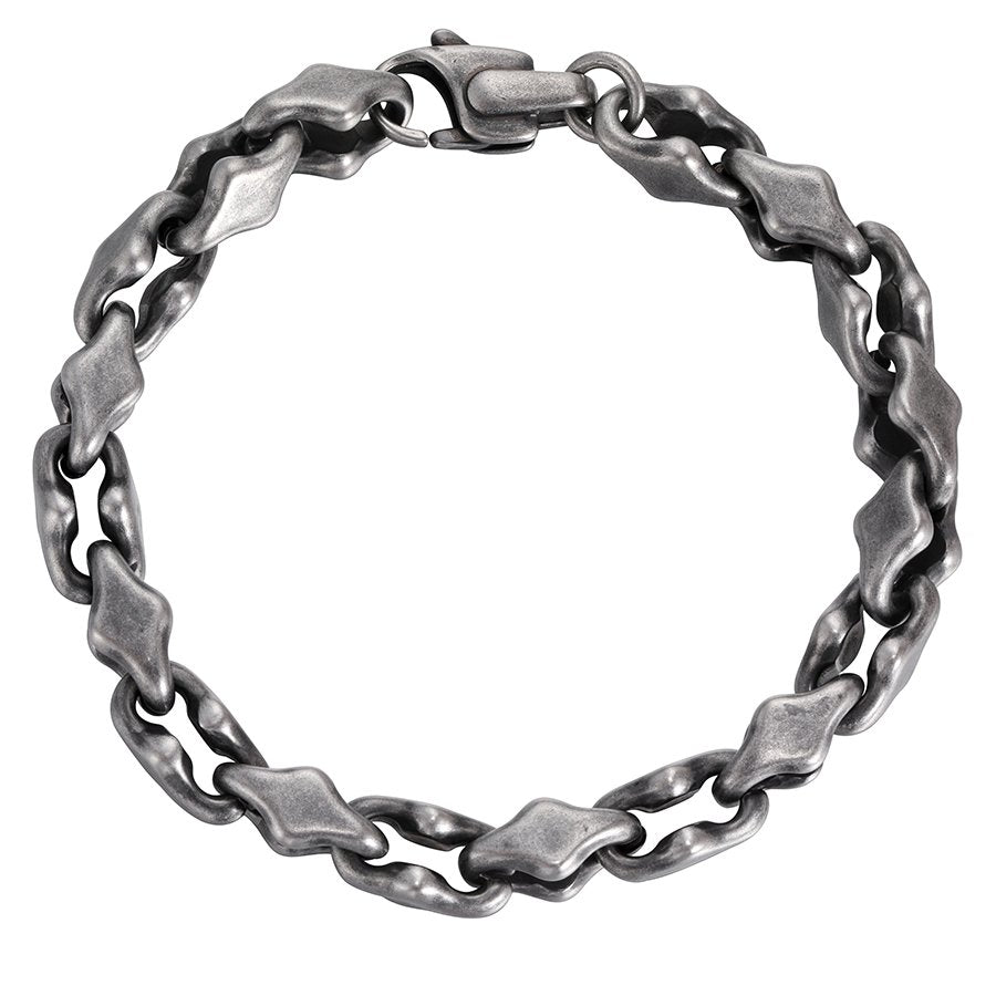 Midnight Starfall Bracelet Matte Titanium Steel Unisex Cuff - Hip-Hop Style with Non-Fading Finish
