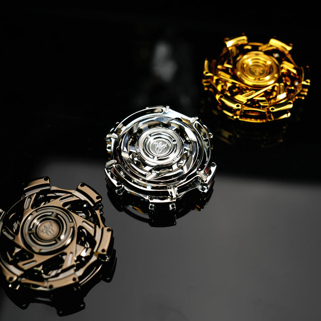Fidget Spinner Metal Triple-Ring Linked 195g - Helixforge Stainless Steel Ultra-Smooth Bearings EDC