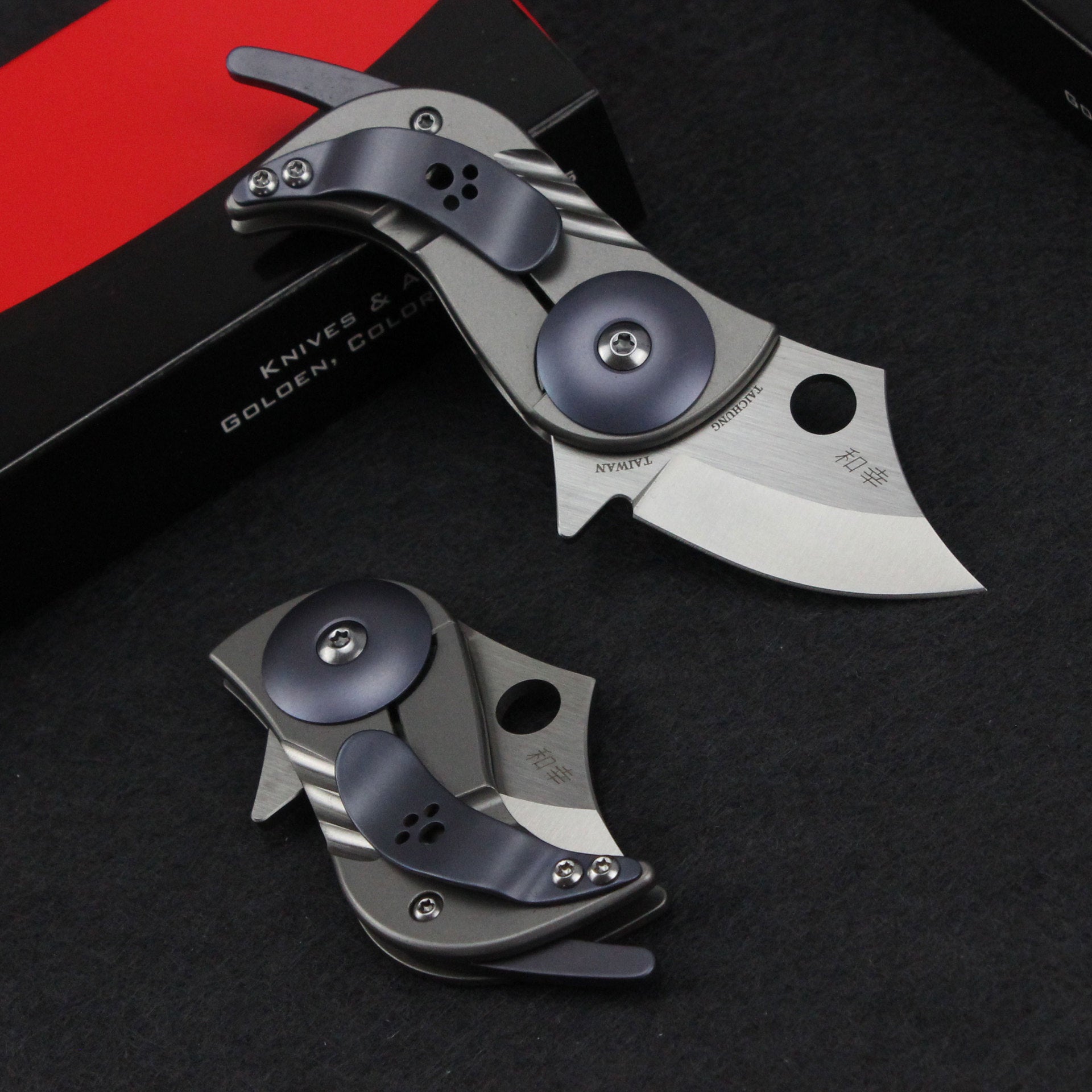 Bitelock Mini EDC Folding Knife - 9Cr18MoV Steel & TC4 Titanium