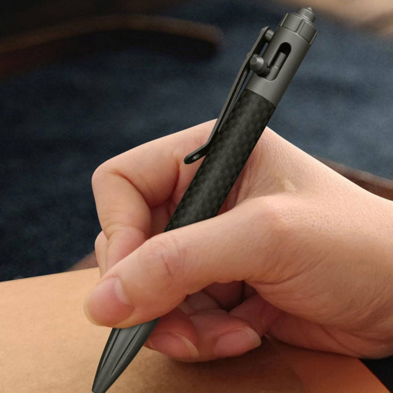 Tactical Pen Carbon Fiber Bolt-Action – Tungsten Steel Glass Breaker EDC Pen