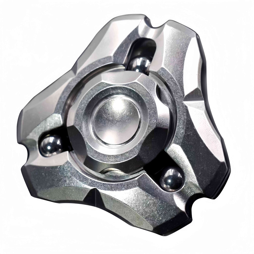 Shield Spinner Fidget Toy - Stainless Steel with Embedded Ball Bearings