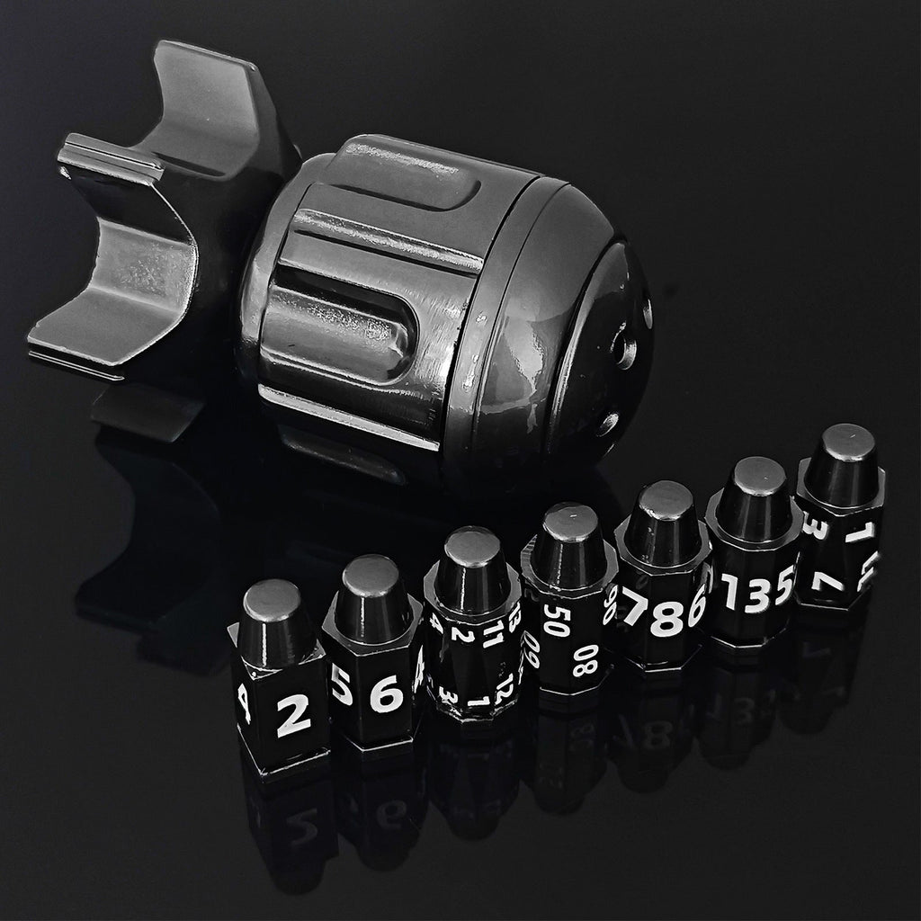 RocketDice Rotating Metal Dice Set - Zinc Alloy Bullet-Inspired EDC Fidget