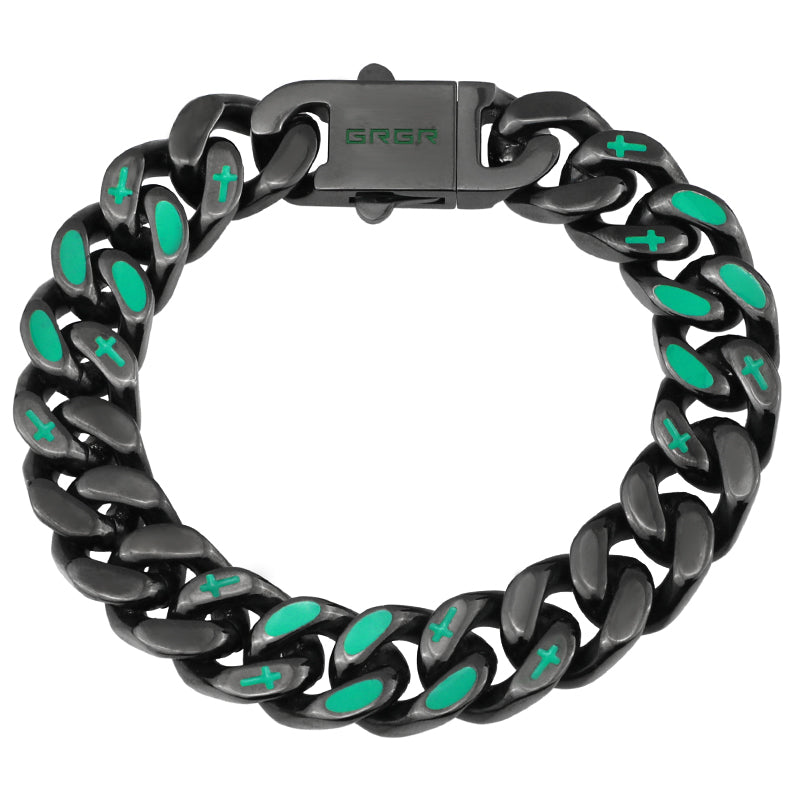 VortexLink Cuban Bracelet | Dual-Sided Titanium Steel | Reversible Design