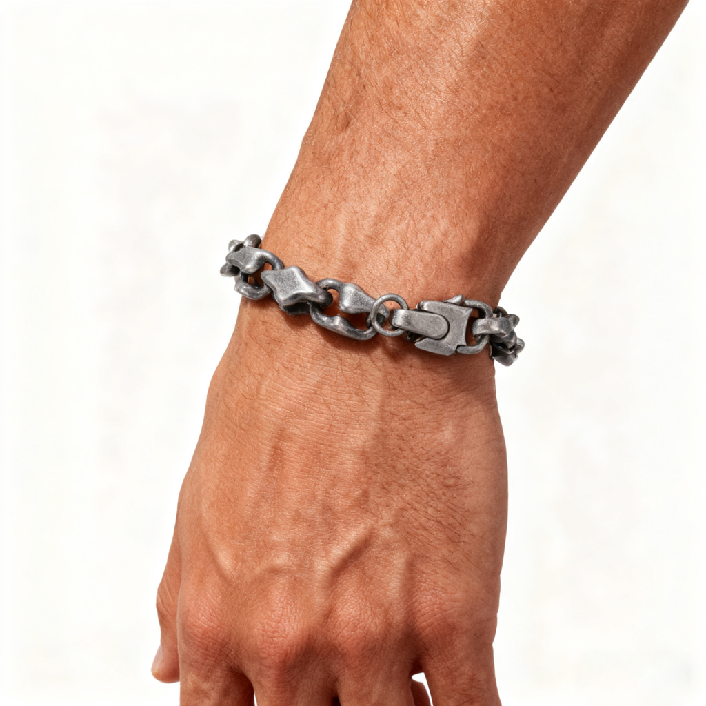 Midnight Starfall Bracelet Matte Titanium Steel Unisex Cuff - Hip-Hop Style with Non-Fading Finish