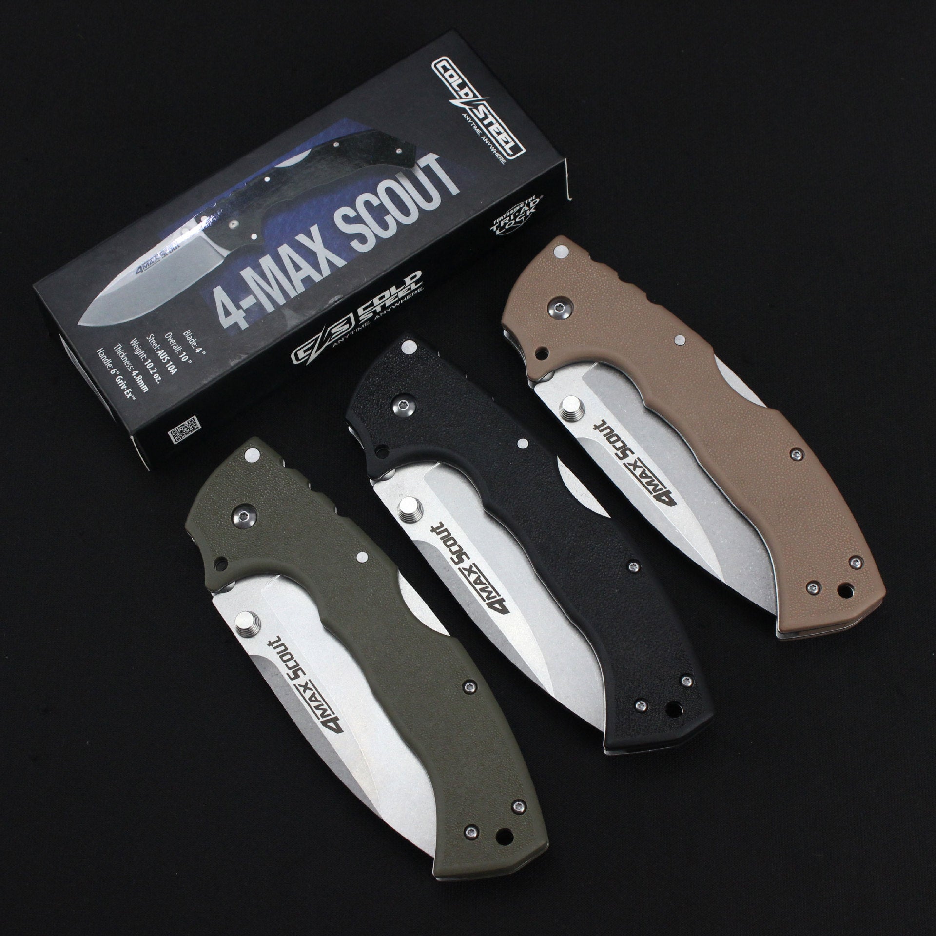 Folding Knife Cold Steel Pocket Knife Stonewashed Nylon Fiber Handle EDC Camping Tactical Knife