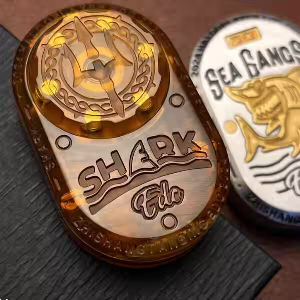 PEI Sea Shark EDC Slider - Lightweight Tactical Fidget with Magnetic Rotor