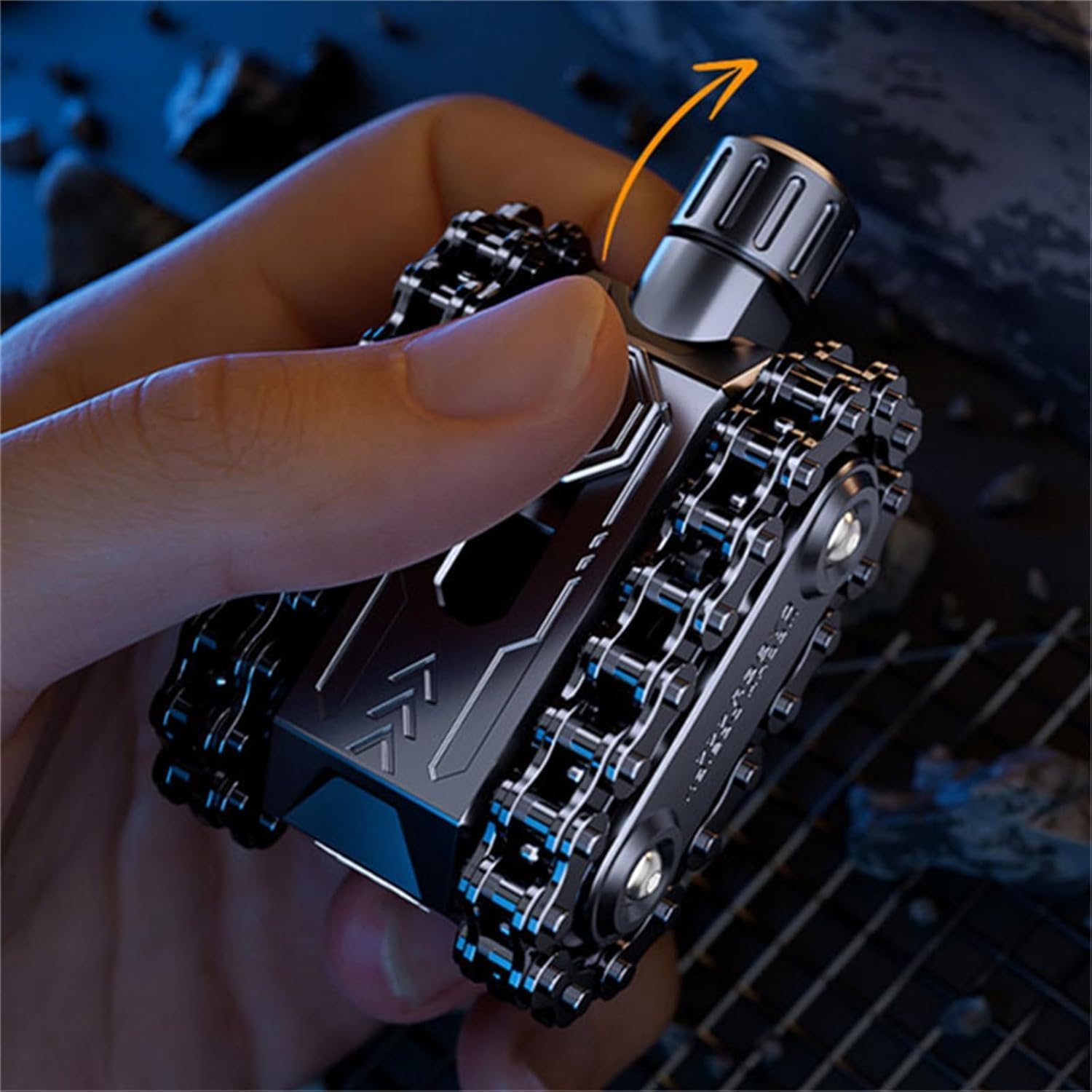 Fidget Toy Metal Fidget Sphere Tank Roller Design Alloy Rotating Mechanism Stress Relief EDC Toy