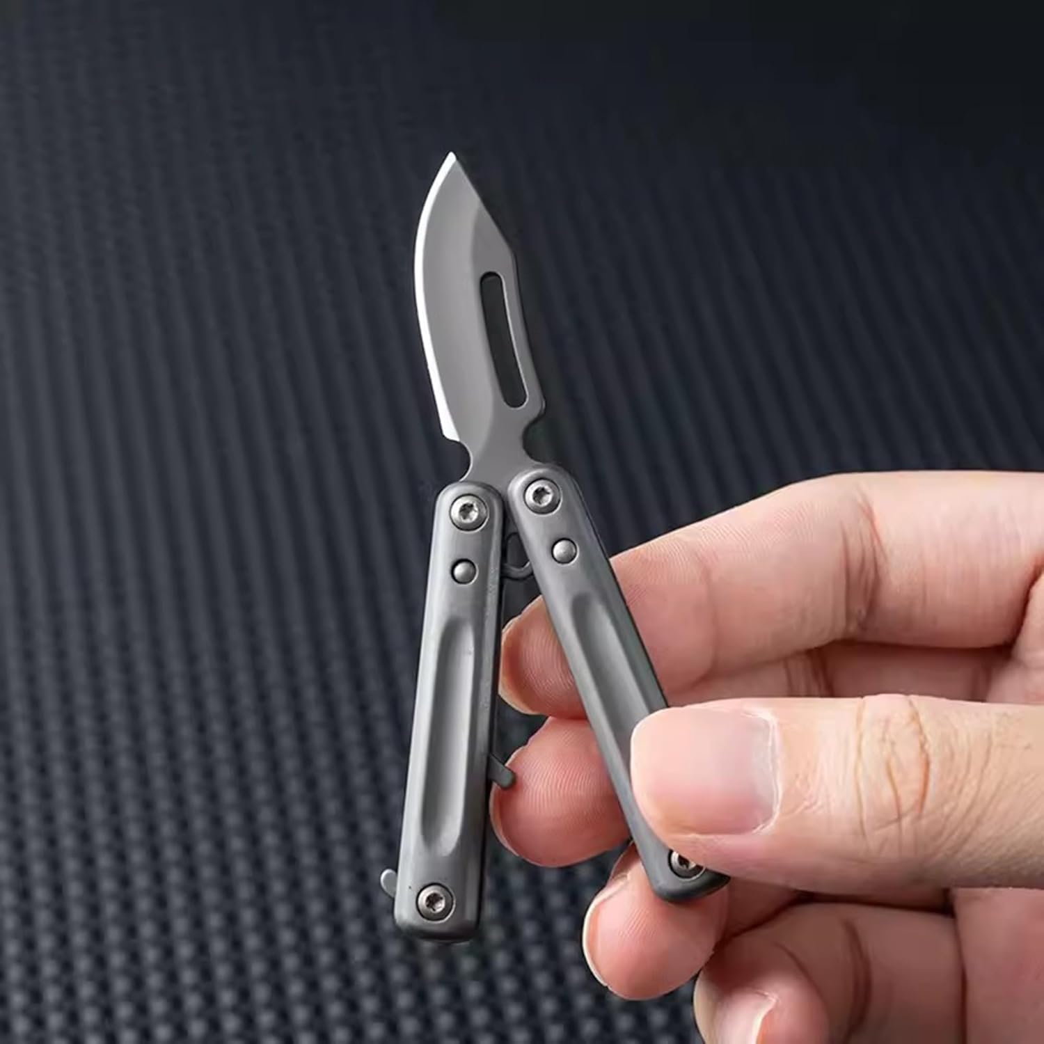 PicoBlade Mini Butterfly Keychain Knife - Stainless Steel EDC