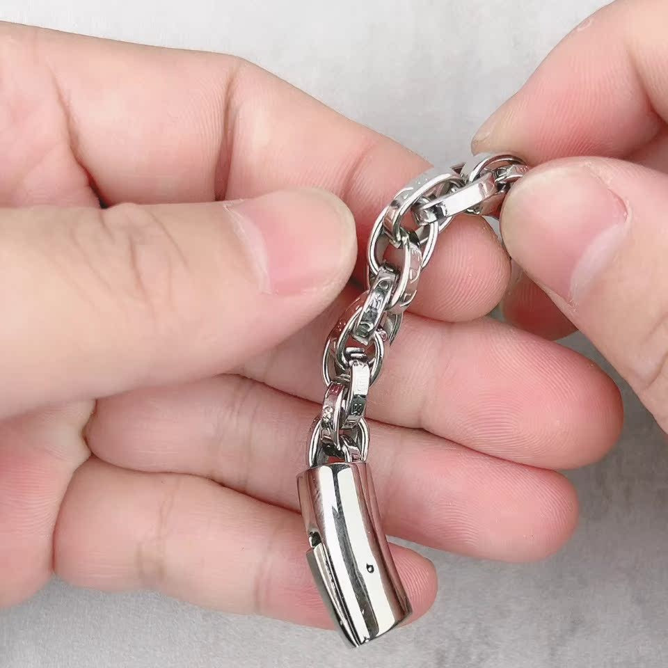 Vintage Six-Character Mantra Bracelet | Twisted Dragon Bone Titanium Steel