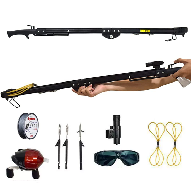 Tactical Slingshot – Collapsible Fishing Line Gun with Laser Sight & Reel for Outdoor Fishing