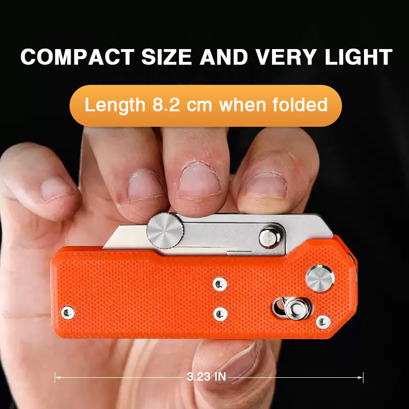 ViperSlide Heavy-Duty Folding Utility Knife - G10 Handle with Axle Lock Multi-Function