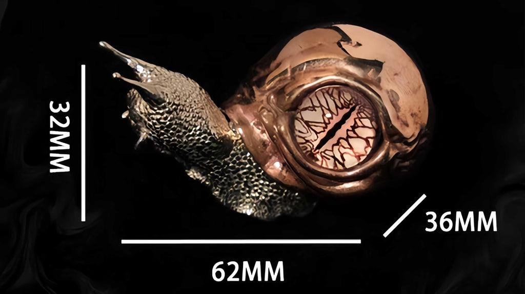 Cthulhu Eye Snail Figurine - Brass/Copper Desk Sculpture