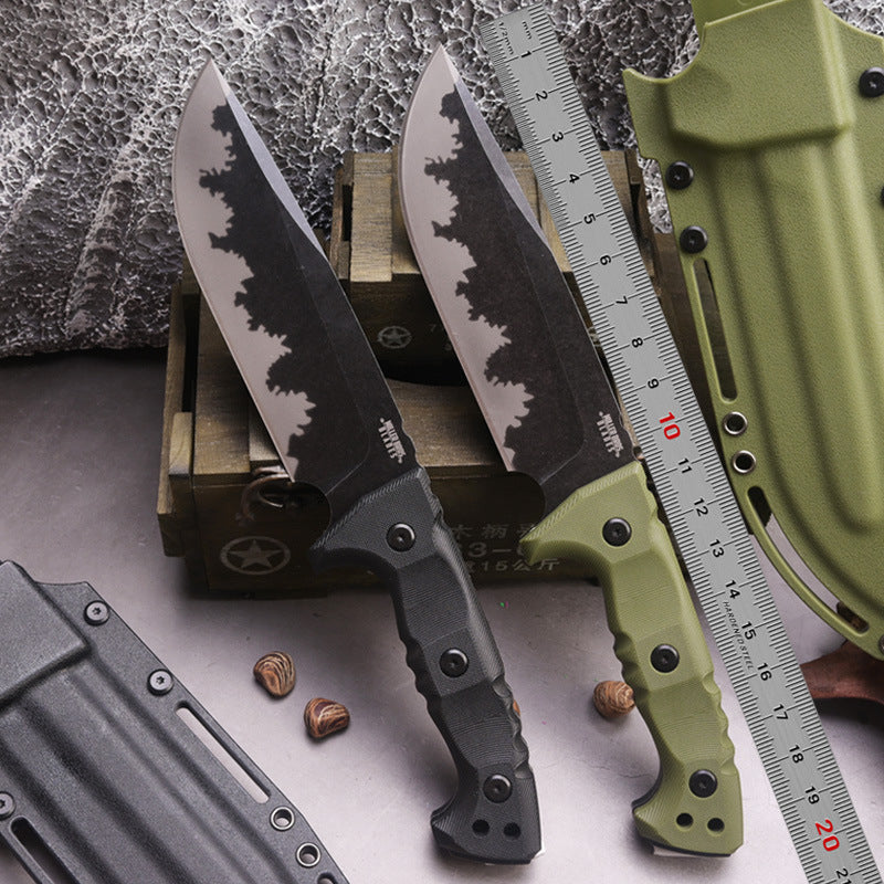 Bushcraft Knife DC53 Steel Full Tang 6mm Spine Kydex Sheath Hunting Tactical Survival