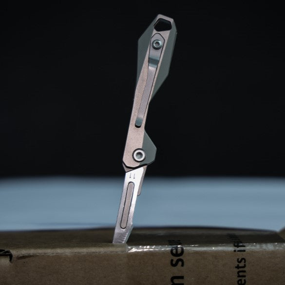 Titanium Scalpel Knife GR5 Micro Folding Replaceable Blade EDC TSA Compliant Travel
