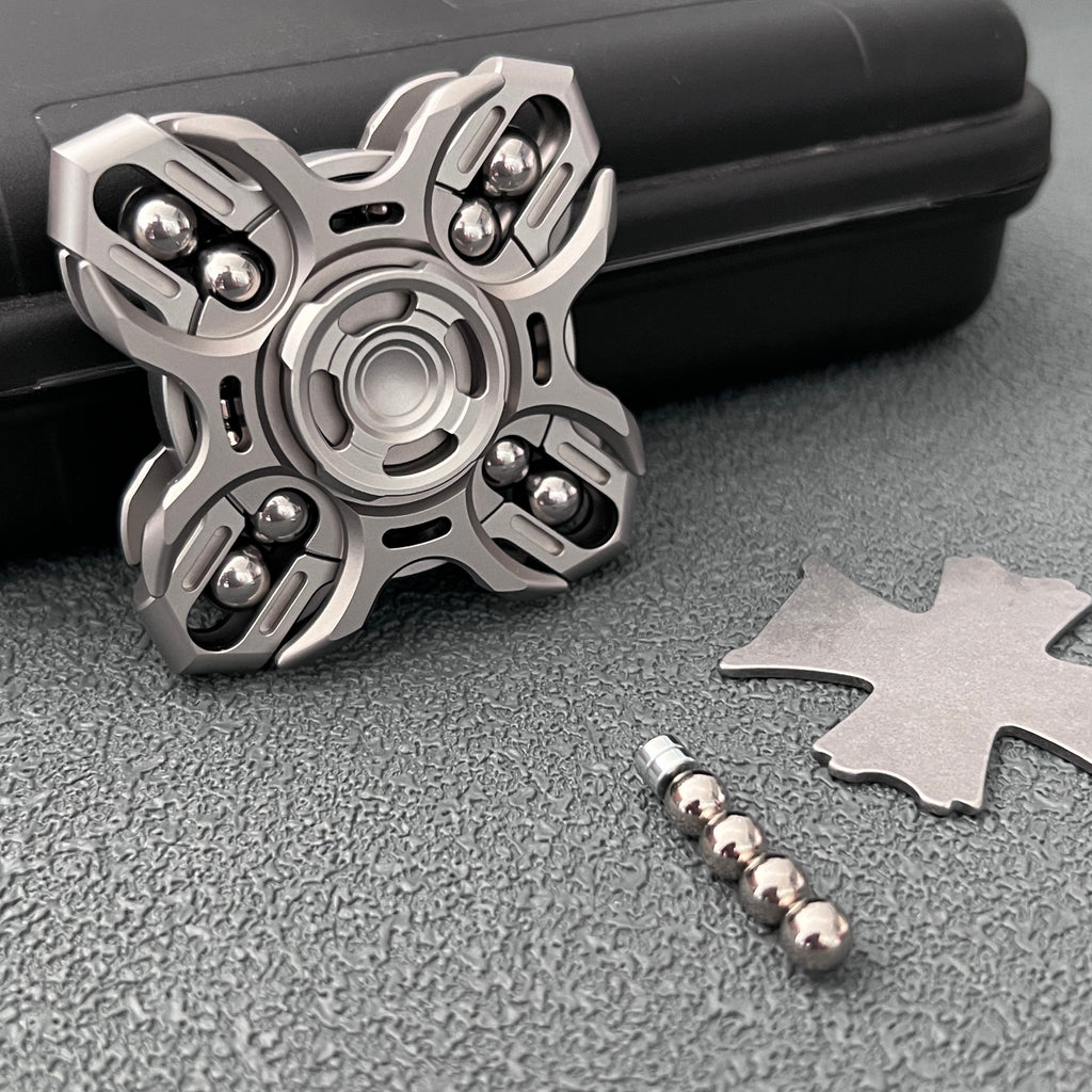 Fidget Spinner Titanium Tuning Fork Linkage - EclipseSpindle MOT Warp Effect Resonant Sound EDC