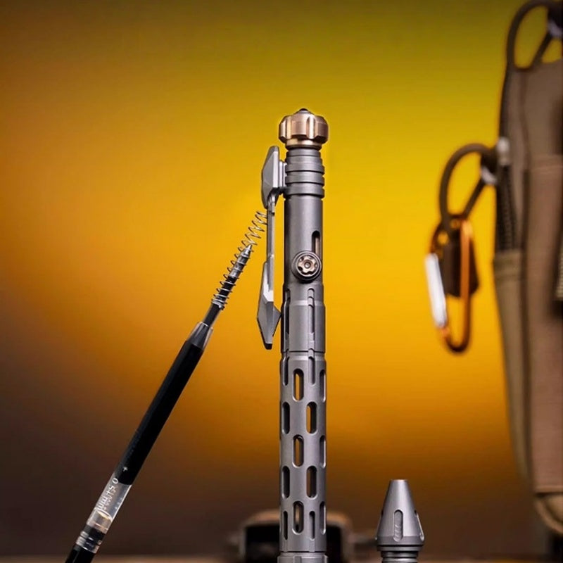 Titanium Tactical Pen TITANER – Mech EDC Multi-Tool with Fidget Spinner