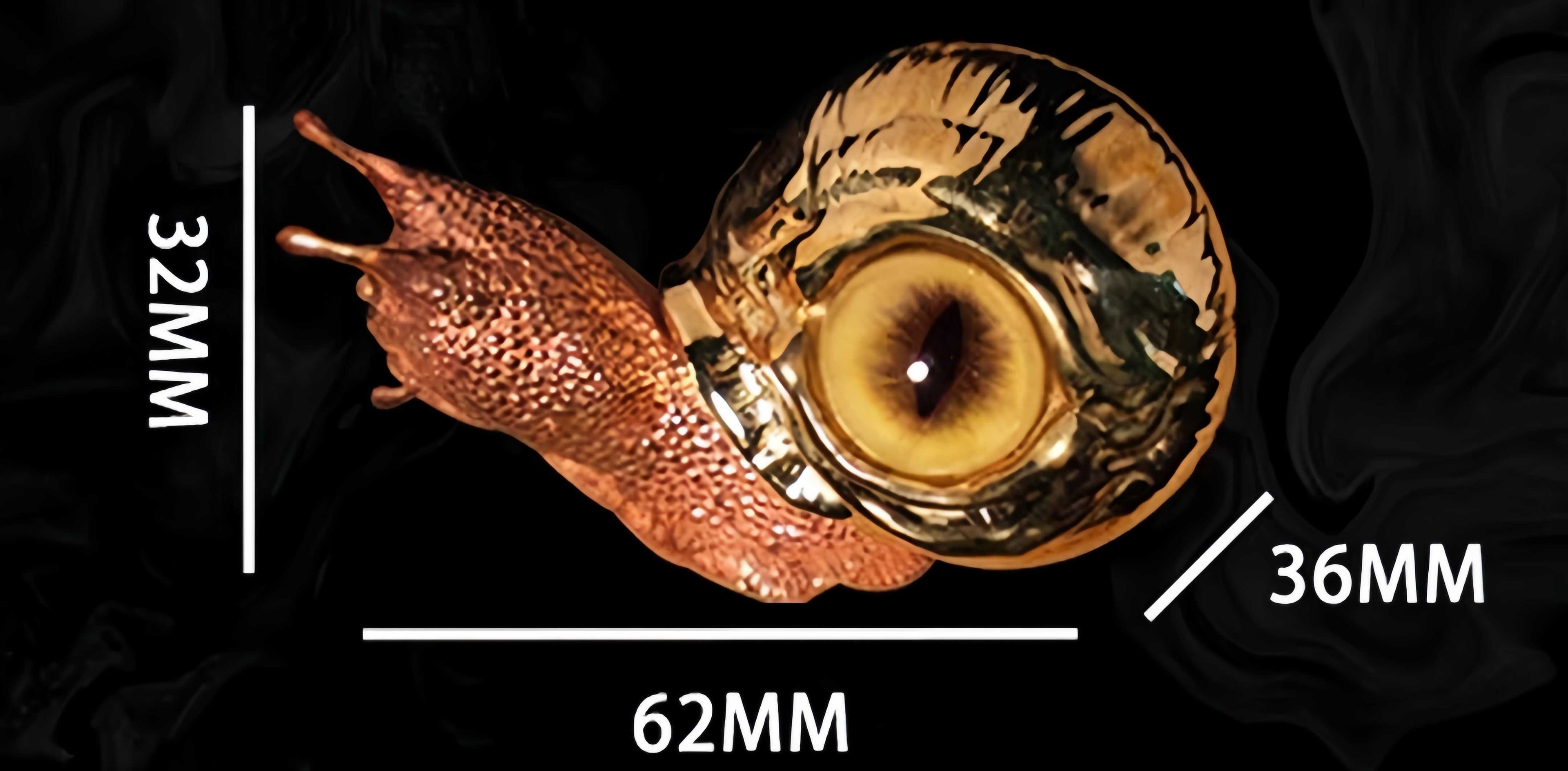 Cthulhu Eye Snail Figurine - Brass/Copper Desk Sculpture