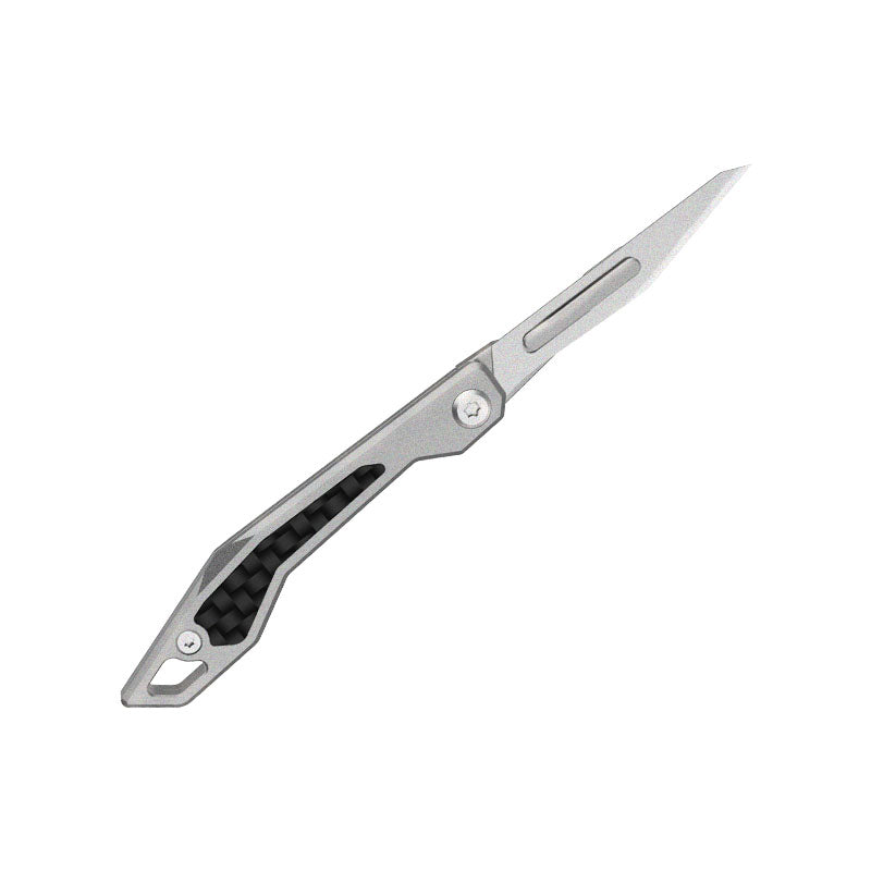 WaspArmor Blade Titanium Micro Folding Scalpel Knife - Surgical Blade EDC Keychain