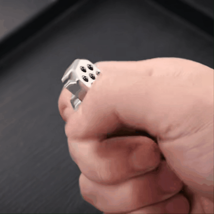 Fidget Slider Stainless Steel Haptic Push Press Bead EDC Stress Relief Desk Toy