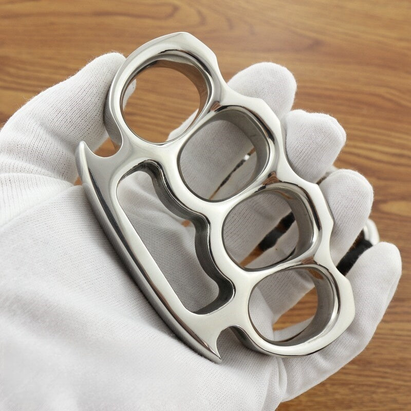 Steel Knuckles Terminator - CNC Stainless 4-Finger Self-Defense Knuckle Duster Paracord Wrap