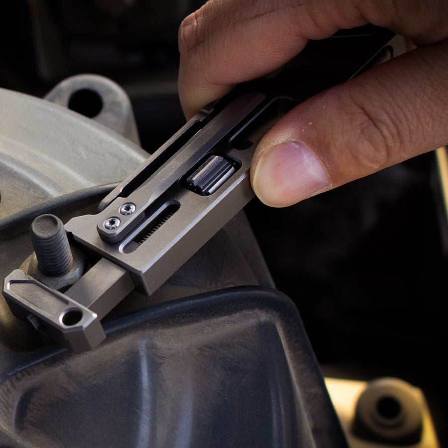 PryMax 2.0 Titanium All-in-1 Multi-Function Pry Bar - GR5 with 12 Tools & 5 Tritium Slots EDC