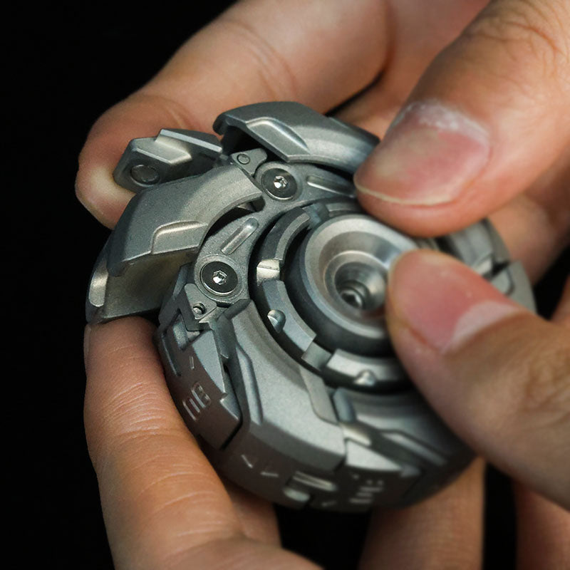 WarpFang Mecha Fidget Spinner | Stainless Steel EDC Stress Relief Toy
