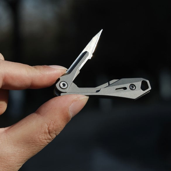 Titanium Scalpel Knife GR5 Micro Folding Replaceable Blade EDC TSA Compliant Travel