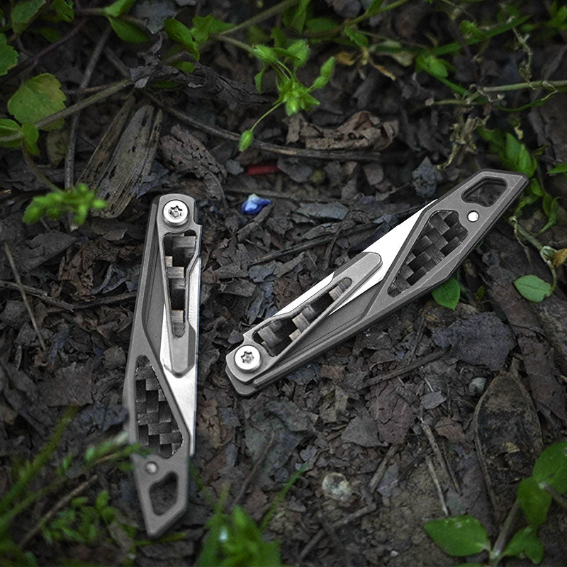 WaspArmor Blade Titanium Micro Folding Scalpel Knife - Surgical Blade EDC Keychain