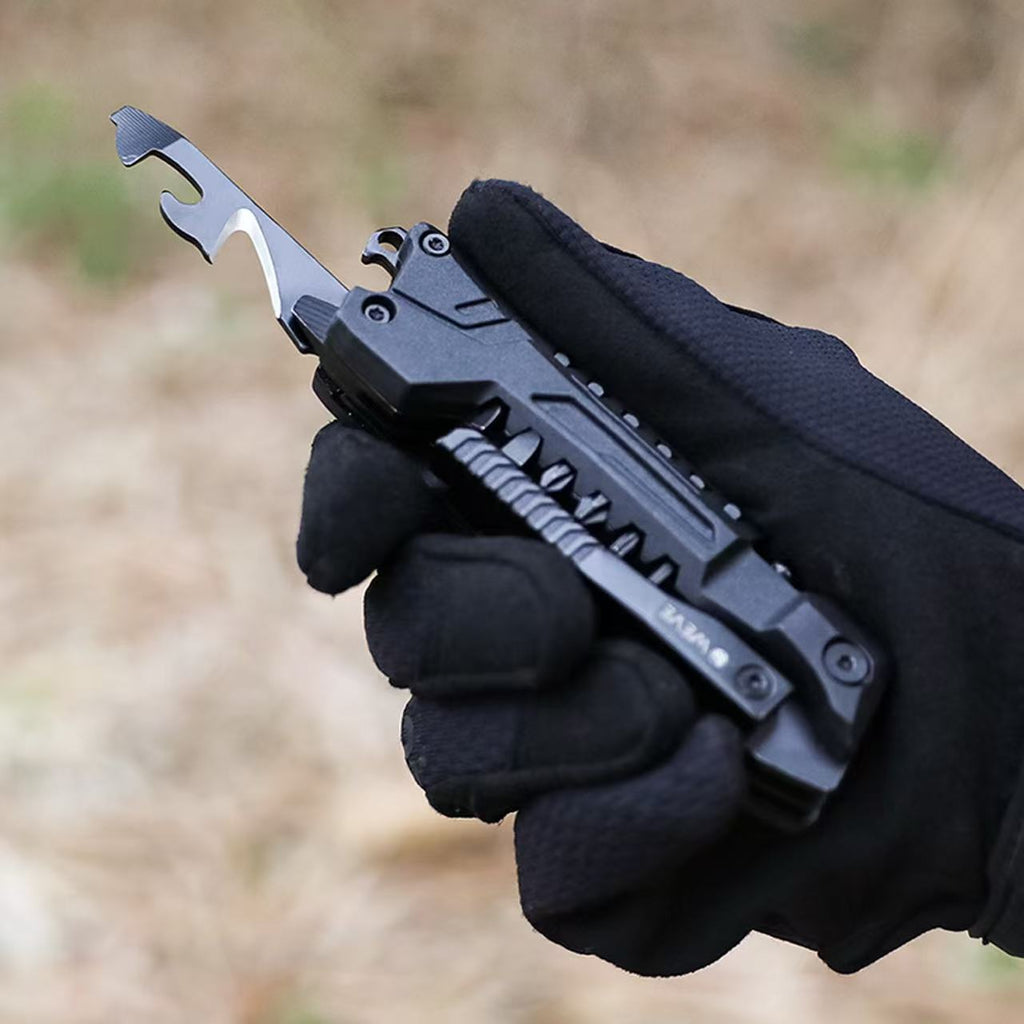 MultiVex 14-in-1 Tactical Multi-Tool EDC Knife - All-Steel Compact with 14 Essential Functions