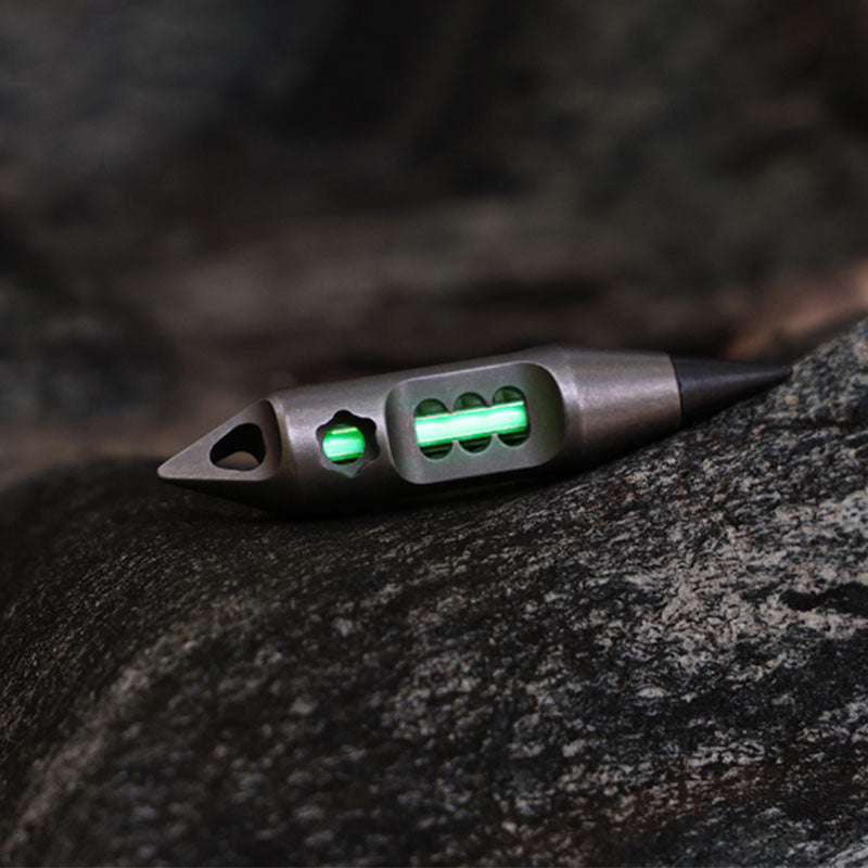 Dark Fire Titanium EDC Pendant - Multi-Tool with Keychain Lantern