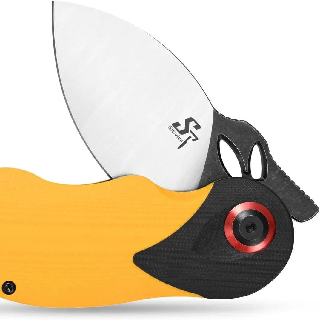 RabbitEdge K110 Folding Knife - Compact EDC with G10 Handle & Ball Bearing