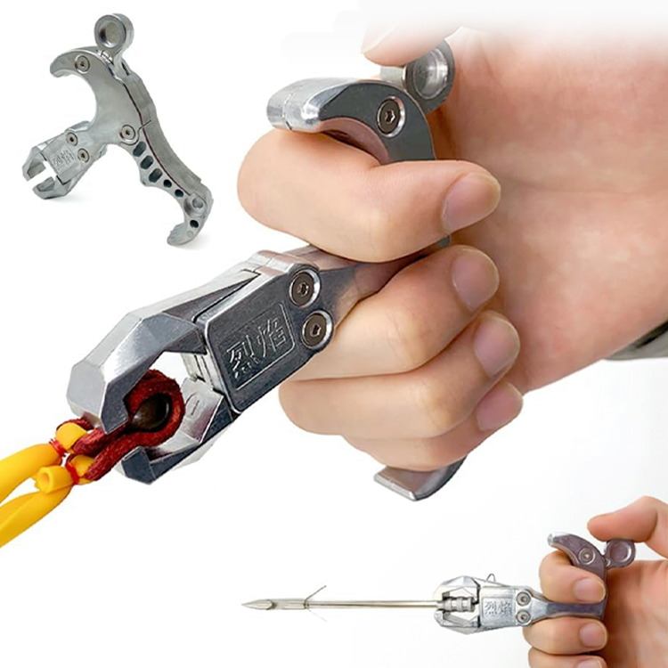 Slingshot Release – Stainless Steel Push-Button Clamp Release for Hunting & Fishing Slingshot
