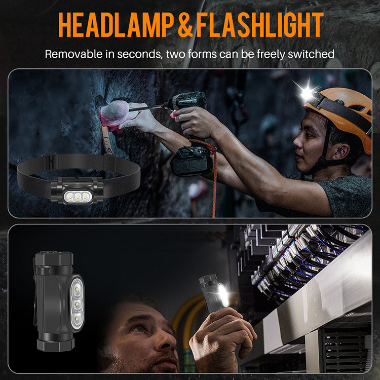 UltraBright 1150 Lumen Rechargeable Headlamp - 6 Modes, IP68 Waterproof, Magnetic EDC Flashlight