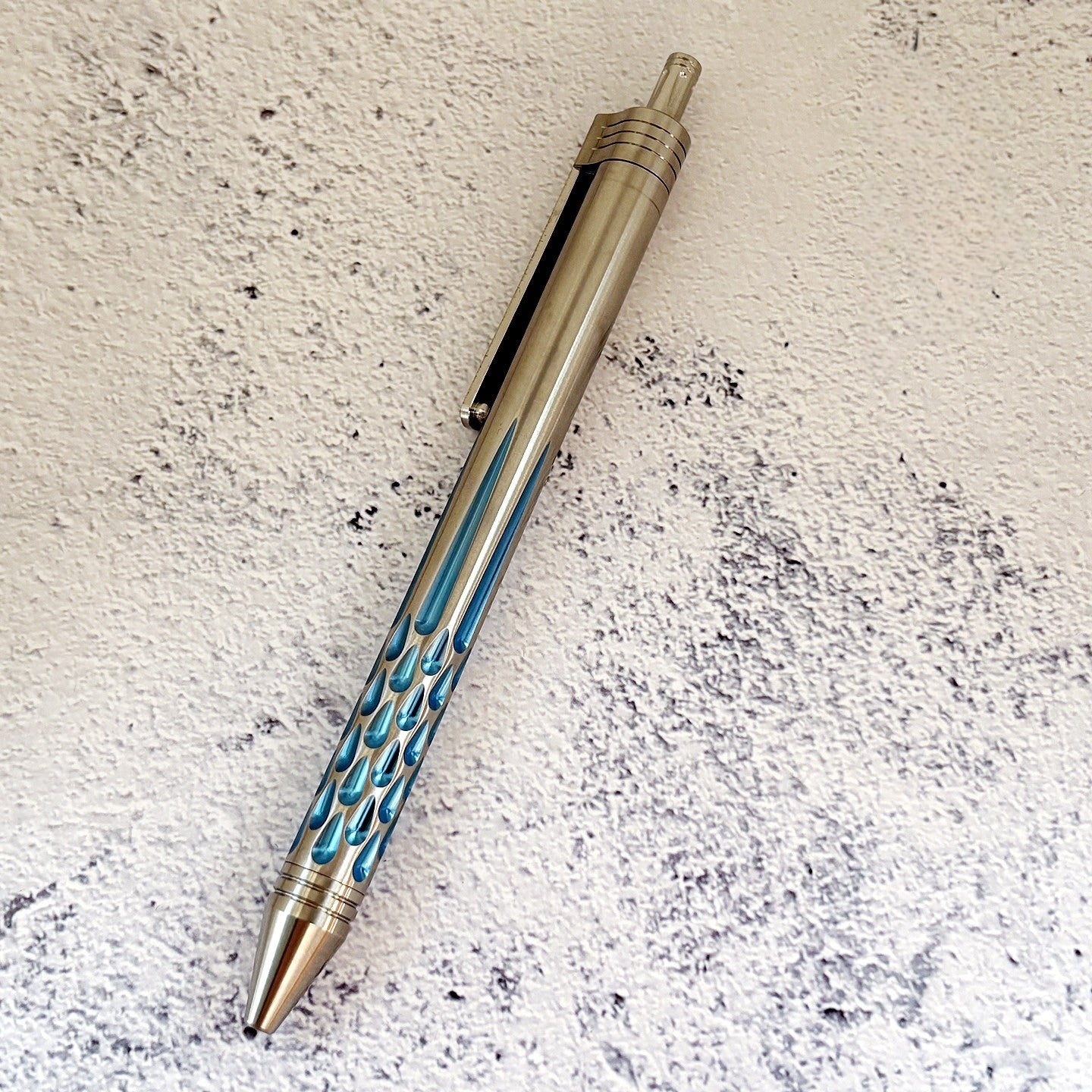 Titanium Pen – CNC Engraved Titanium / Zirconium / Damascus Steel Writing Pen