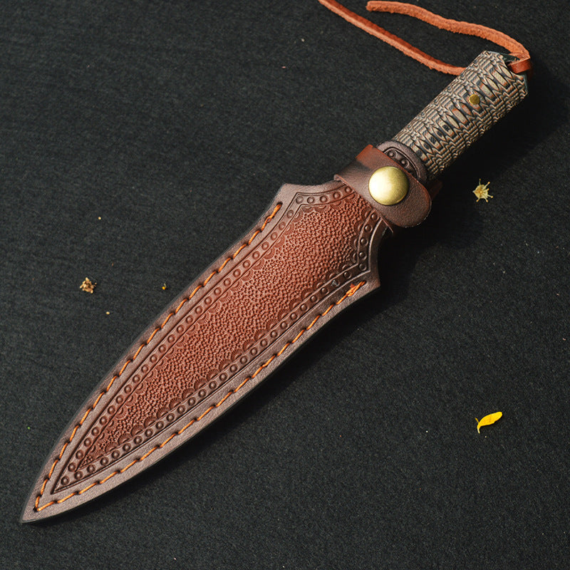 Artisan Damascus Fixed Blade Knife - G10 Handle EDC