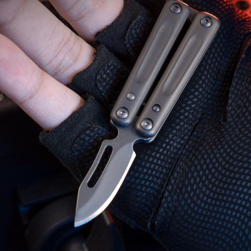 PicoBlade Mini Butterfly Keychain Knife - Stainless Steel EDC