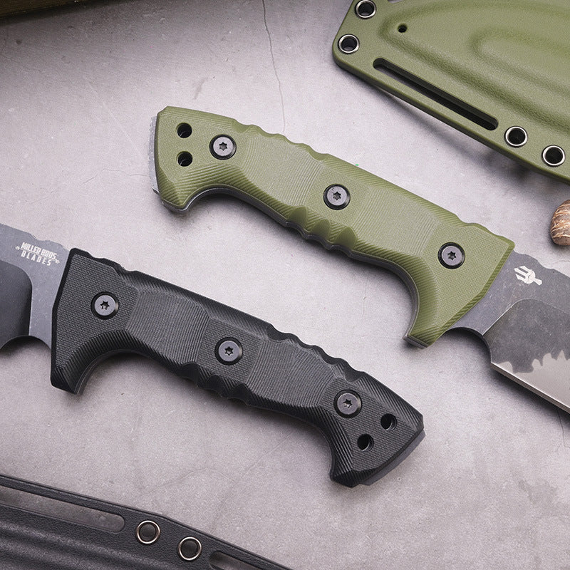 Bushcraft Knife DC53 Steel Full Tang 6mm Spine Kydex Sheath Hunting Tactical Survival