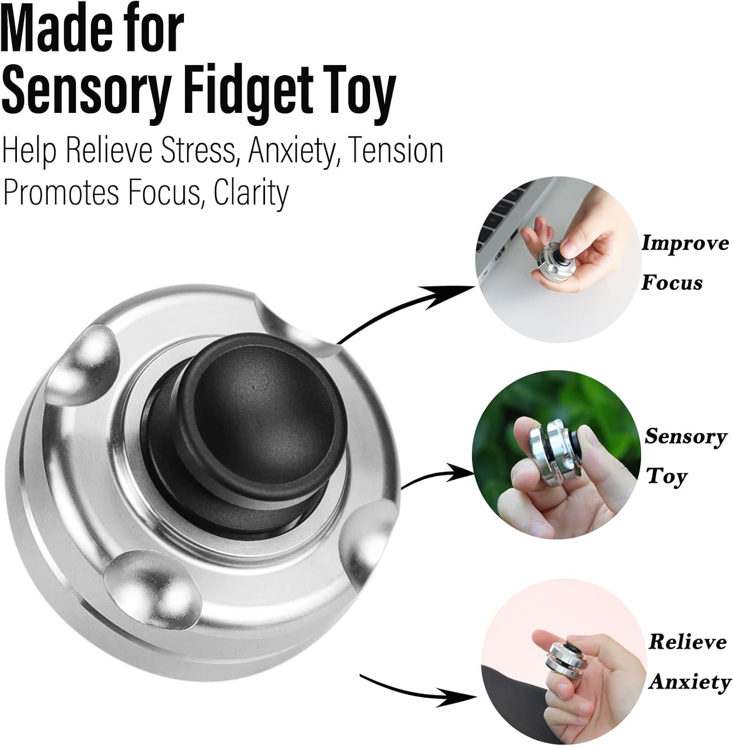 ScaleSpinner Magnetic Levitation Fidget Spinner - Stainless Steel EDC