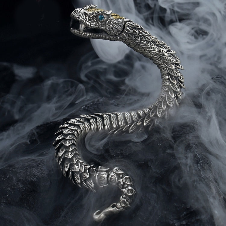 Dragon Bracelet – Jormungandr World Serpent Viking Gothic Hip Hop Rock Statement