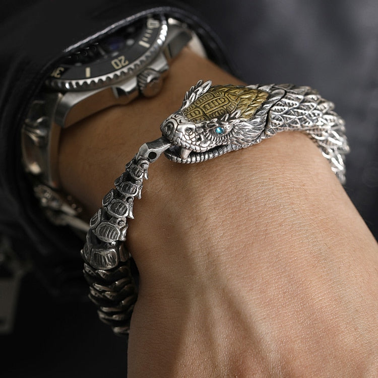 Dragon Bracelet – Jormungandr World Serpent Viking Gothic Hip Hop Rock Statement