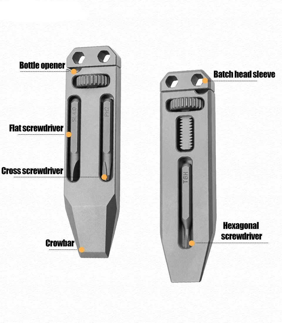 The Alix Titanium Multi-Tool Pry Bar - 4-in-1 EDC Tool