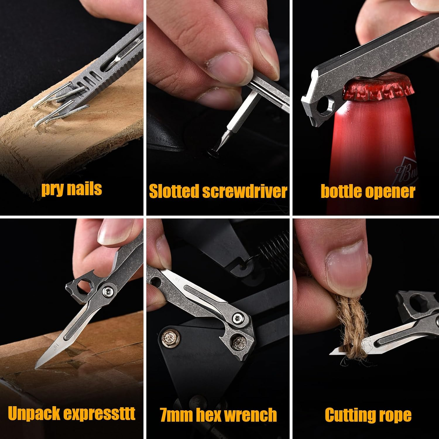 IronClad 9-in-1 Titanium Pocket Pry Bar - Aerospace-Grade Multi-Tool EDC
