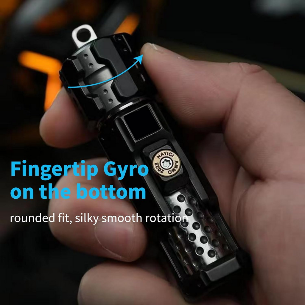 Fidget Slider Titanium 2-Stage Ratchet Mechanical Smooth Rotation EDC Stress Relief Desk Toy