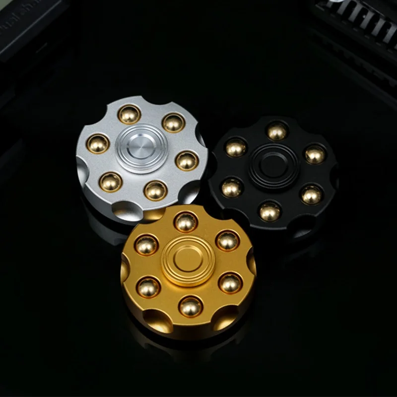 Spin Chamber Revolver Fidget Spinner - Metal EDC Stress Relief Toy