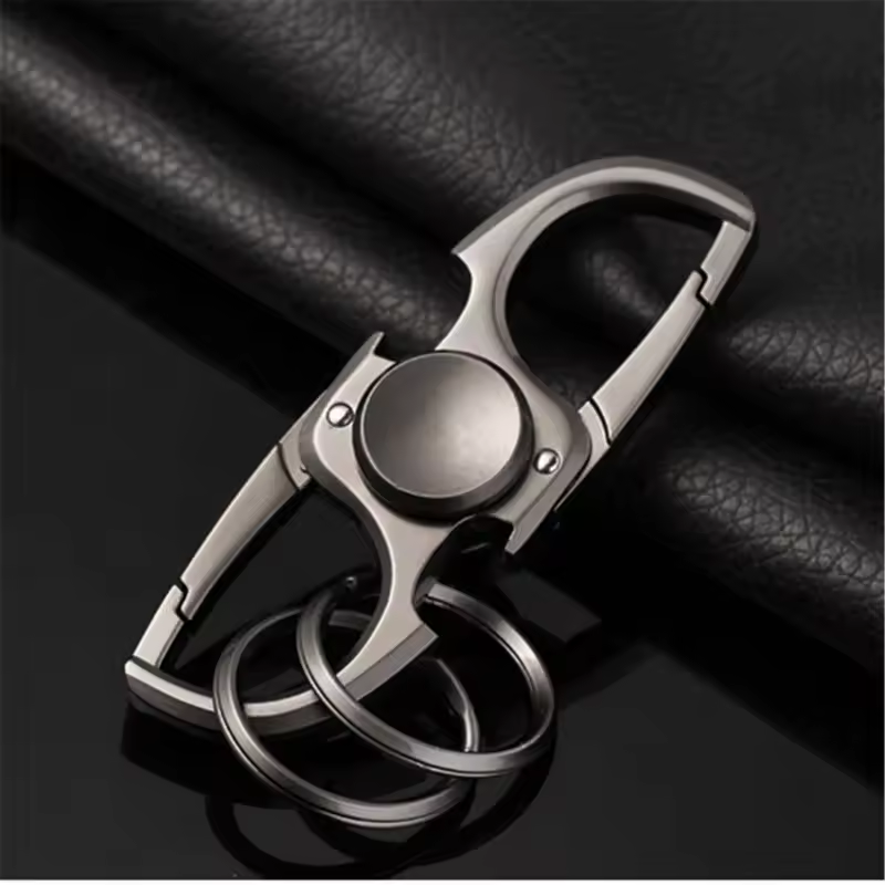 Fidget Slider – KnuckleSnap Metal EDC Stress Relief Focus Toy Black Silver