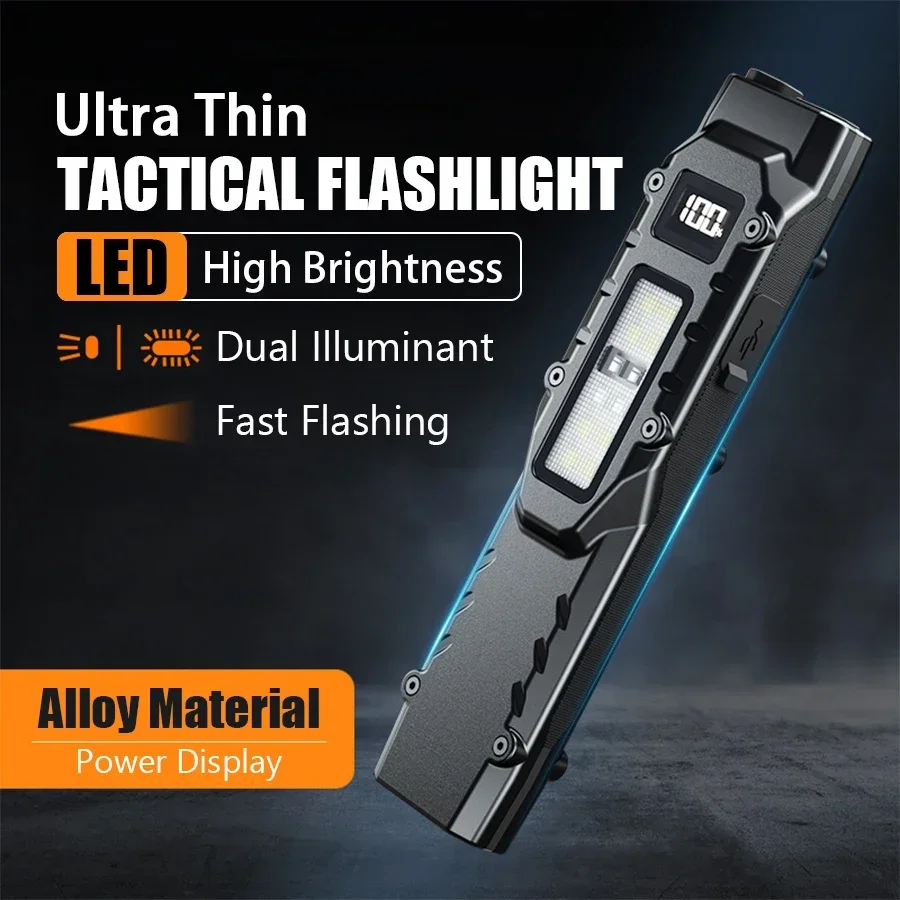 NightGuard Tactical Edge Rechargeable Flashlight - 1300 Lumen Flat EDC