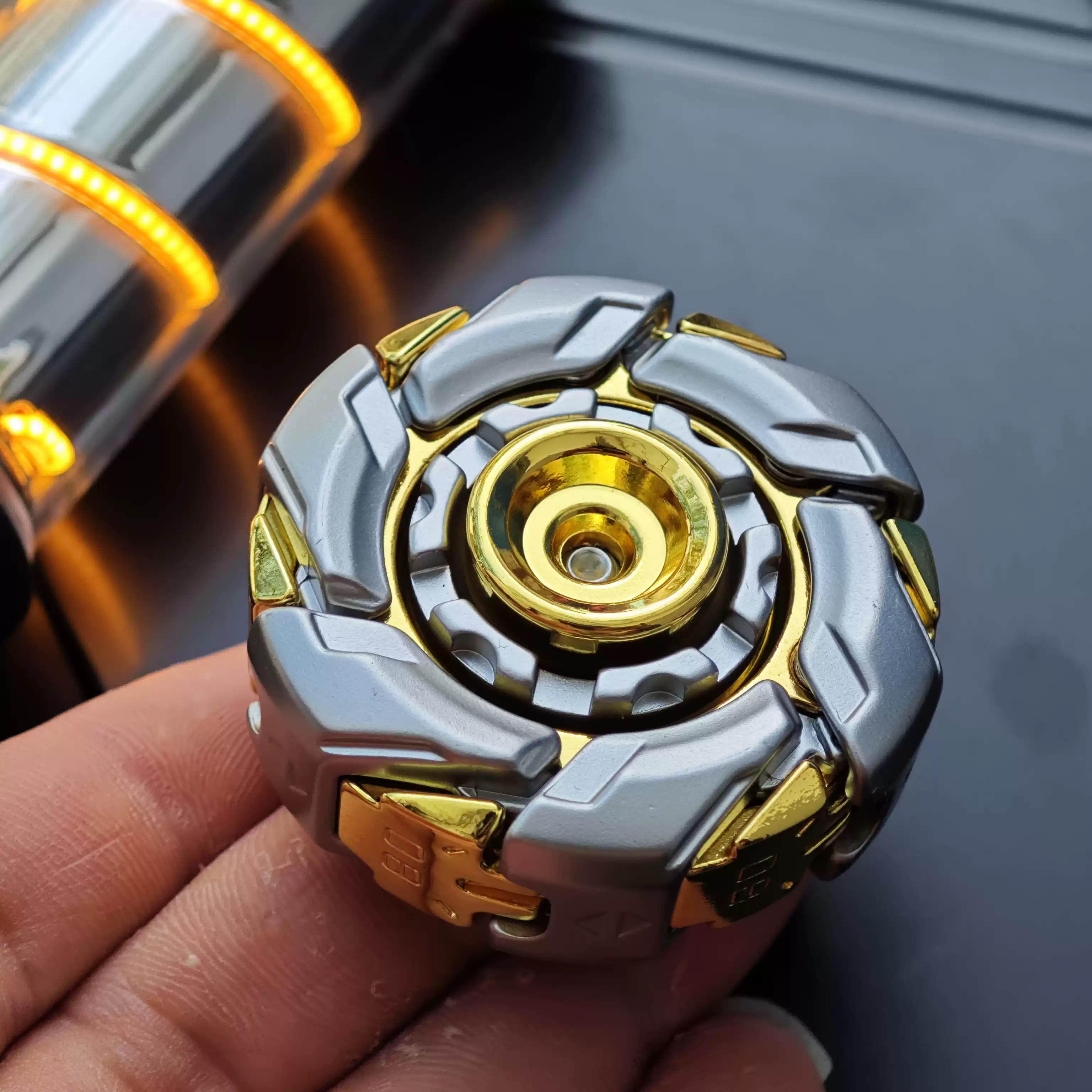 WarpFang Mecha Fidget Spinner | Stainless Steel EDC Stress Relief Toy